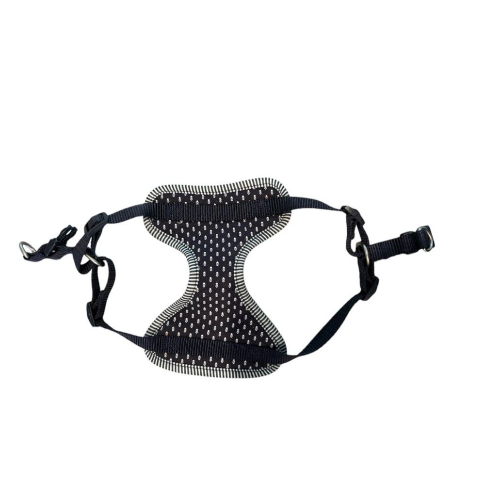 Extra Small Blue and White Diamond Dog Harness XS